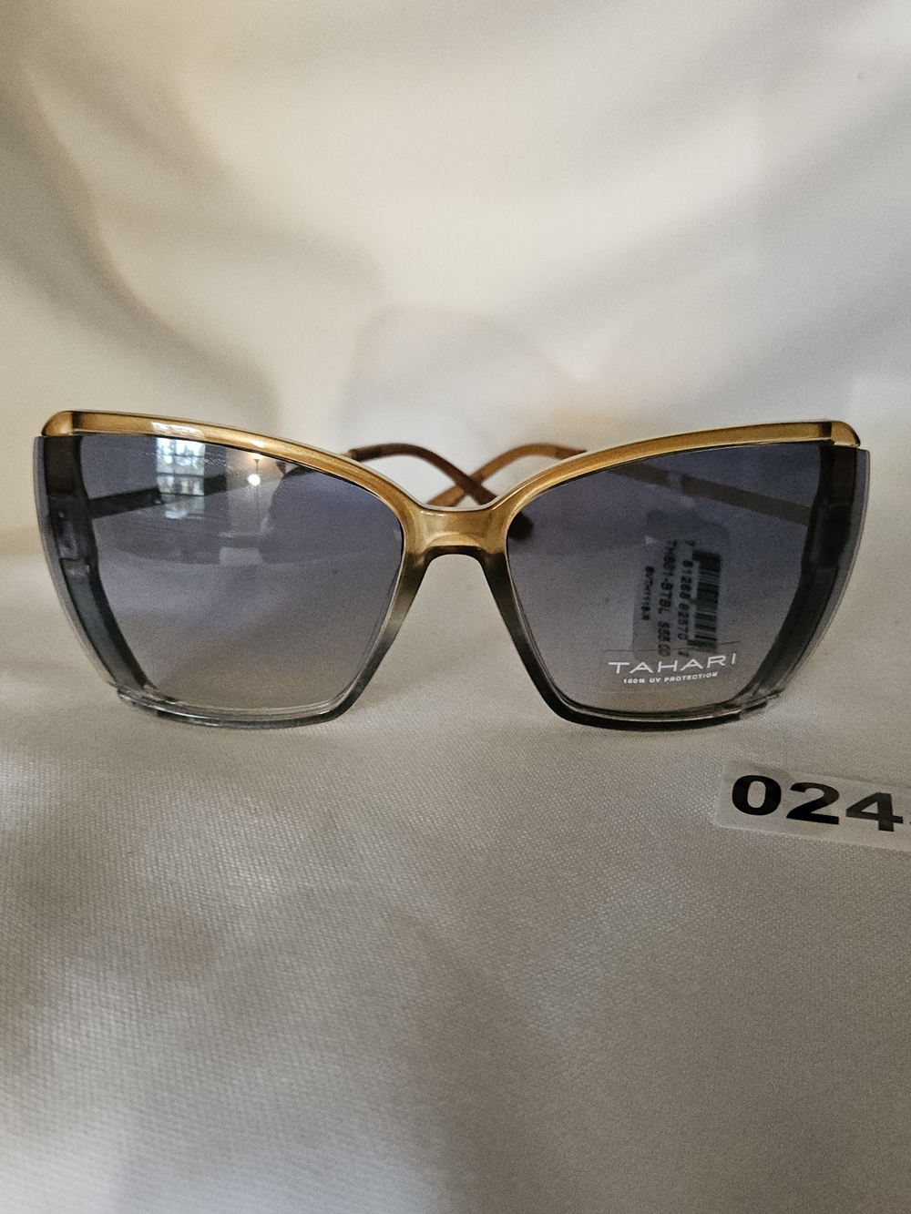Tahari Gold and Blue Frame Butterfly Sunglasses 245